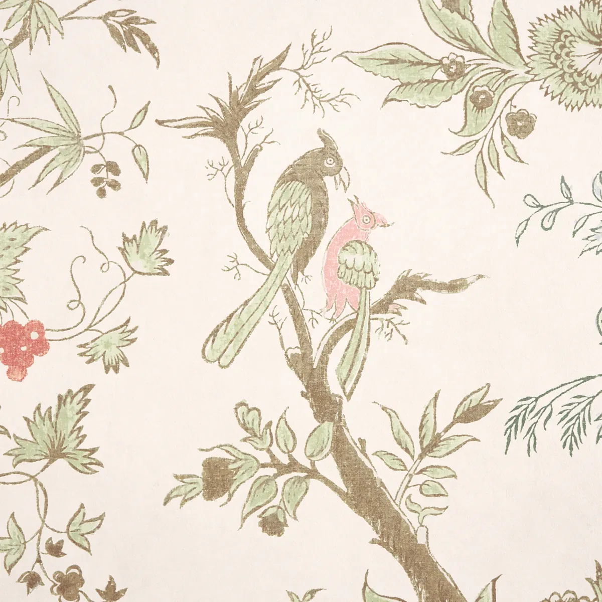 AMALTAS PANEL SET GREEN & PINK Schumacher Wallpaper wallpaper - SKU 5012333