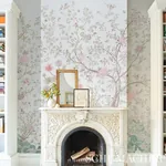 AMALTAS PANEL SET GREEN & PINK Schumacher Wallpaper wallpaper - SKU 5012333