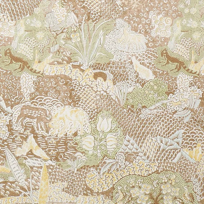 AMALTAS PANEL SET - GREEN & YELLOW Schumacher Wallpaper | Wa AMALTAS PANEL SET GREEN & YELLOW Schumacher Wallpaper wallpaper - SKU 5012332
