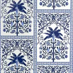 AMAZONAS MYSTIQUE TROPICAL SHADES OF BLUE Schumacher Wallpaper wallpaper - SKU 5016941