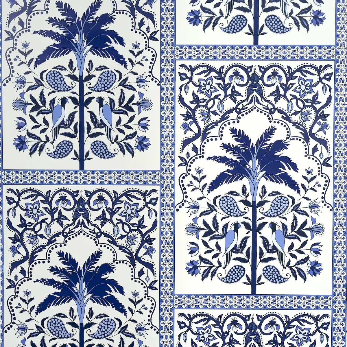 AMAZONAS MYSTIQUE TROPICAL SHADES OF BLUE Schumacher Wallpaper wallpaper - SKU 5016941