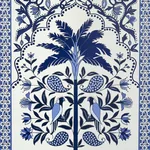 AMAZONAS MYSTIQUE TROPICAL SHADES OF BLUE Schumacher Wallpaper wallpaper - SKU 5016941