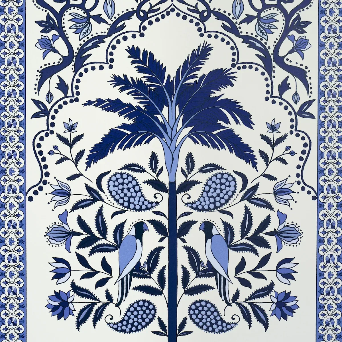 AMAZONAS MYSTIQUE TROPICAL SHADES OF BLUE Schumacher Wallpaper wallpaper - SKU 5016941