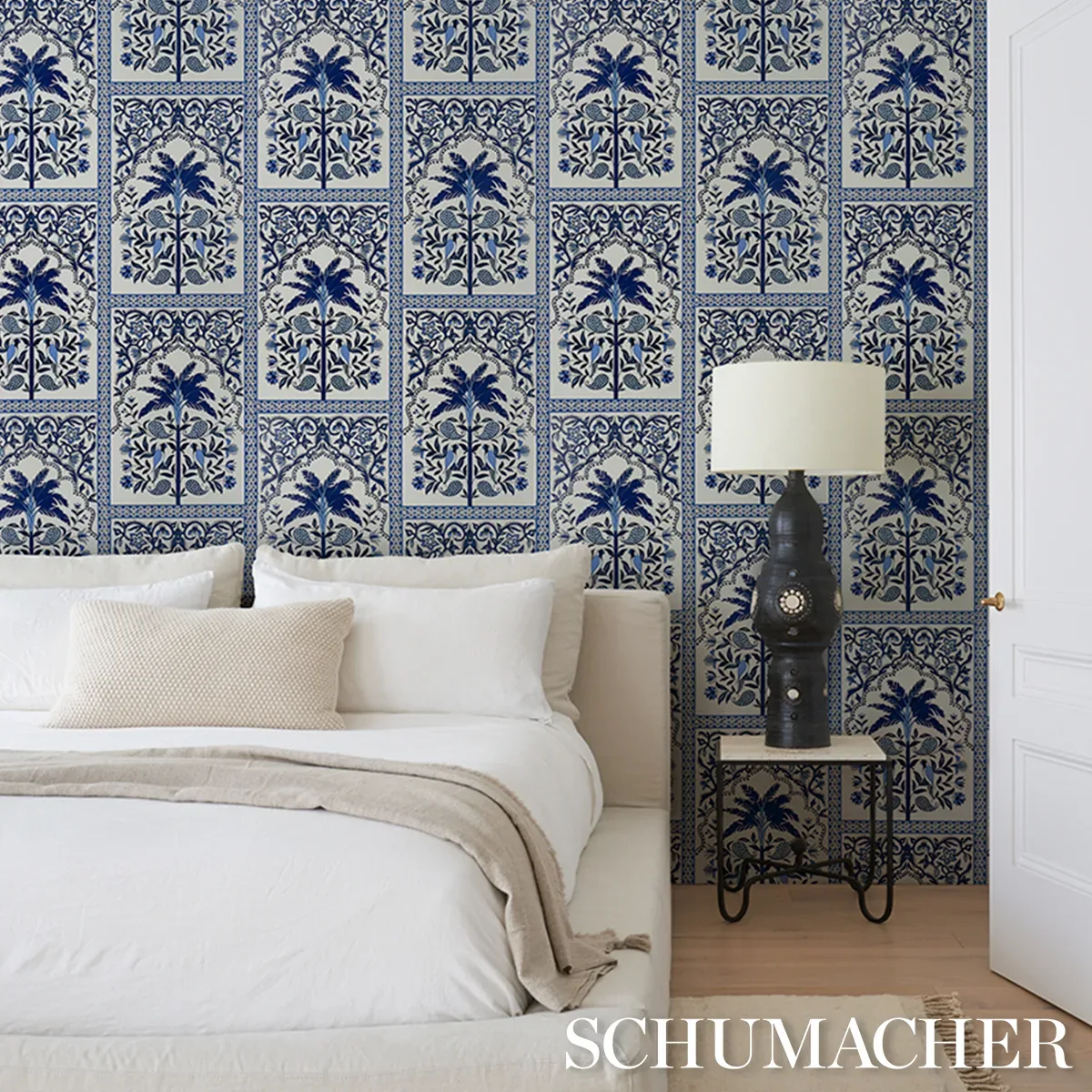 AMAZONAS MYSTIQUE TROPICAL SHADES OF BLUE Schumacher Wallpaper wallpaper - SKU 5016941