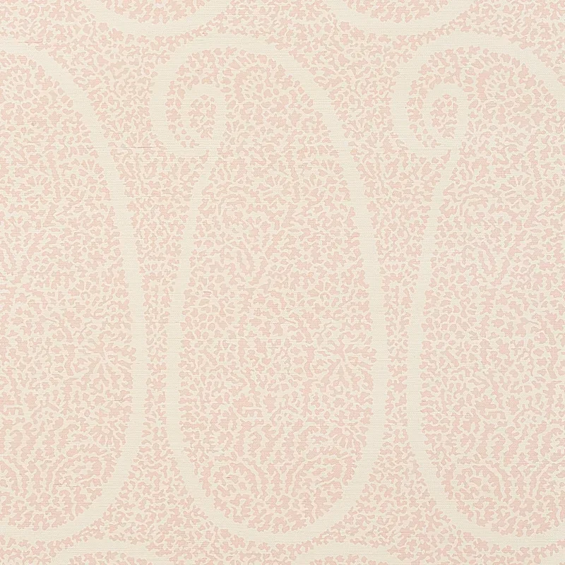 AMBALA PAISLEY SISAL BLUSH Schumacher Wallpaper wallpaper - SKU 5013032