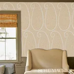 AMBALA PAISLEY SISAL STRAW Schumacher Wallpaper wallpaper - SKU 5013033