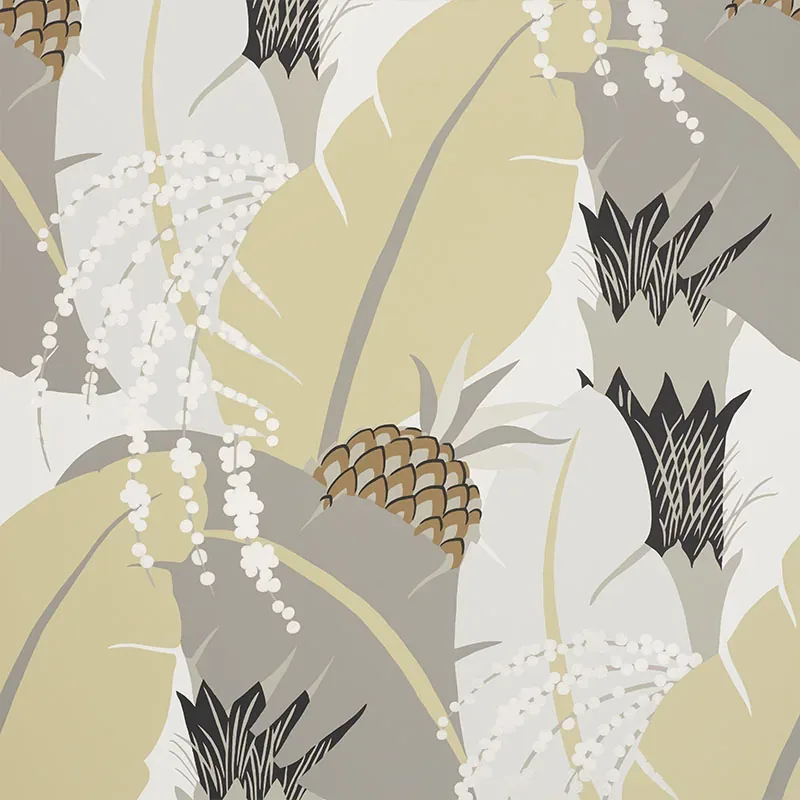 ANANAS NEUTRAL Schumacher Wallpaper wallpaper - SKU 5009171