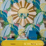 ANANAS - PEACOCK Schumacher Wallpaper | Wallpaper Twins ANANAS PEACOCK Schumacher Wallpaper wallpaper - SKU 5009170