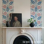 Schumacher ANATOLIA - BLUE & RED Wallpaper | Buy Online color BLUE & RED