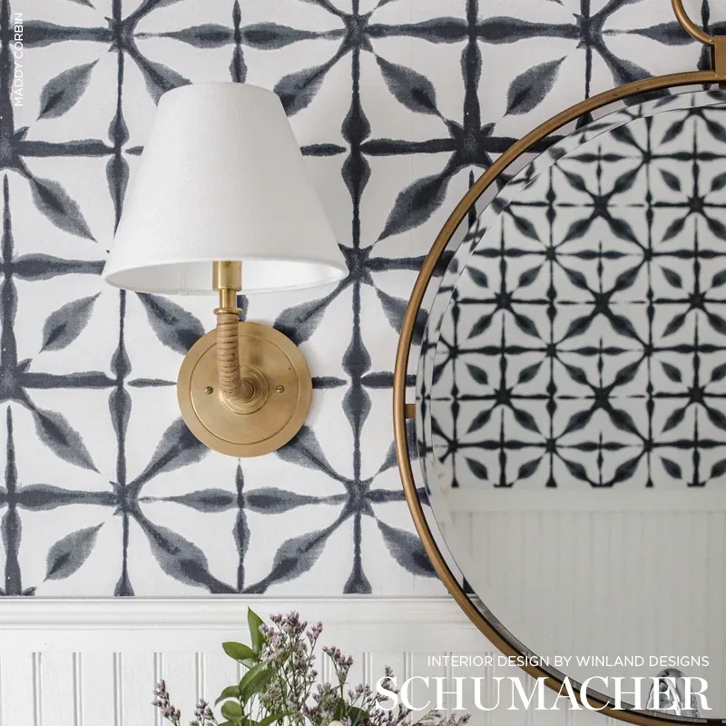 Schumacher ANDROMEDA - CHARCOAL Wallpaper | Buy Online color CHARCOAL