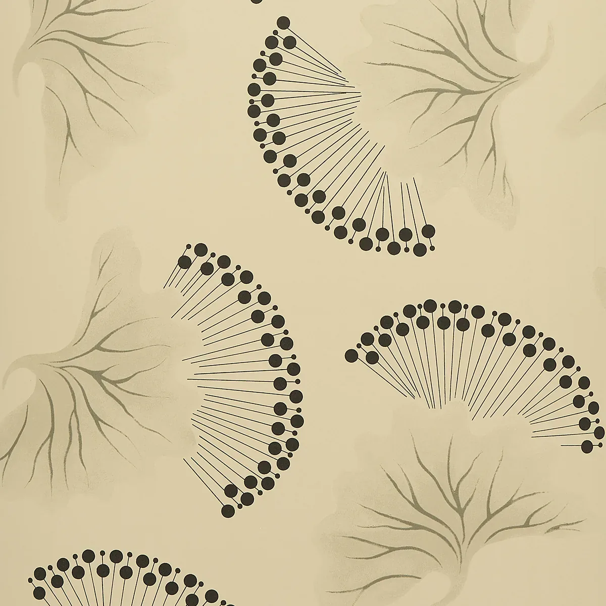 ANEMONE BLACK & WHITE Schumacher Wallpaper wallpaper - SKU 5014970
