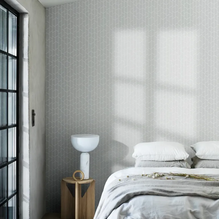 Schumacher ANGLE wallpaper, color GREY, SKU 8820