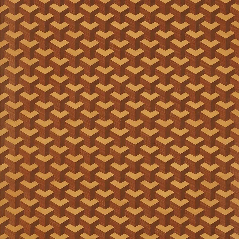 ANGOLO HAND PAINTED MARQUETRY MAPLE Schumacher Wallpaper wallpaper - SKU 5008201