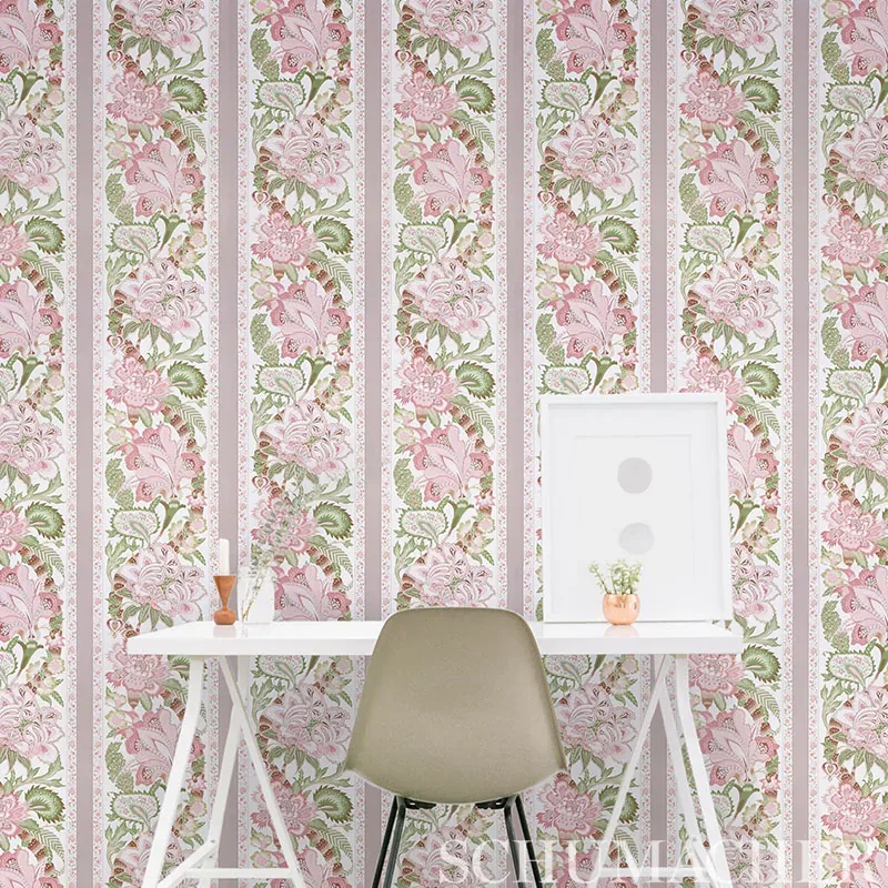 ANJOU STRIPE - BLUSH Schumacher Wallpaper | Wallpaper Twins ANJOU STRIPE BLUSH Schumacher Wallpaper wallpaper - SKU 5010171