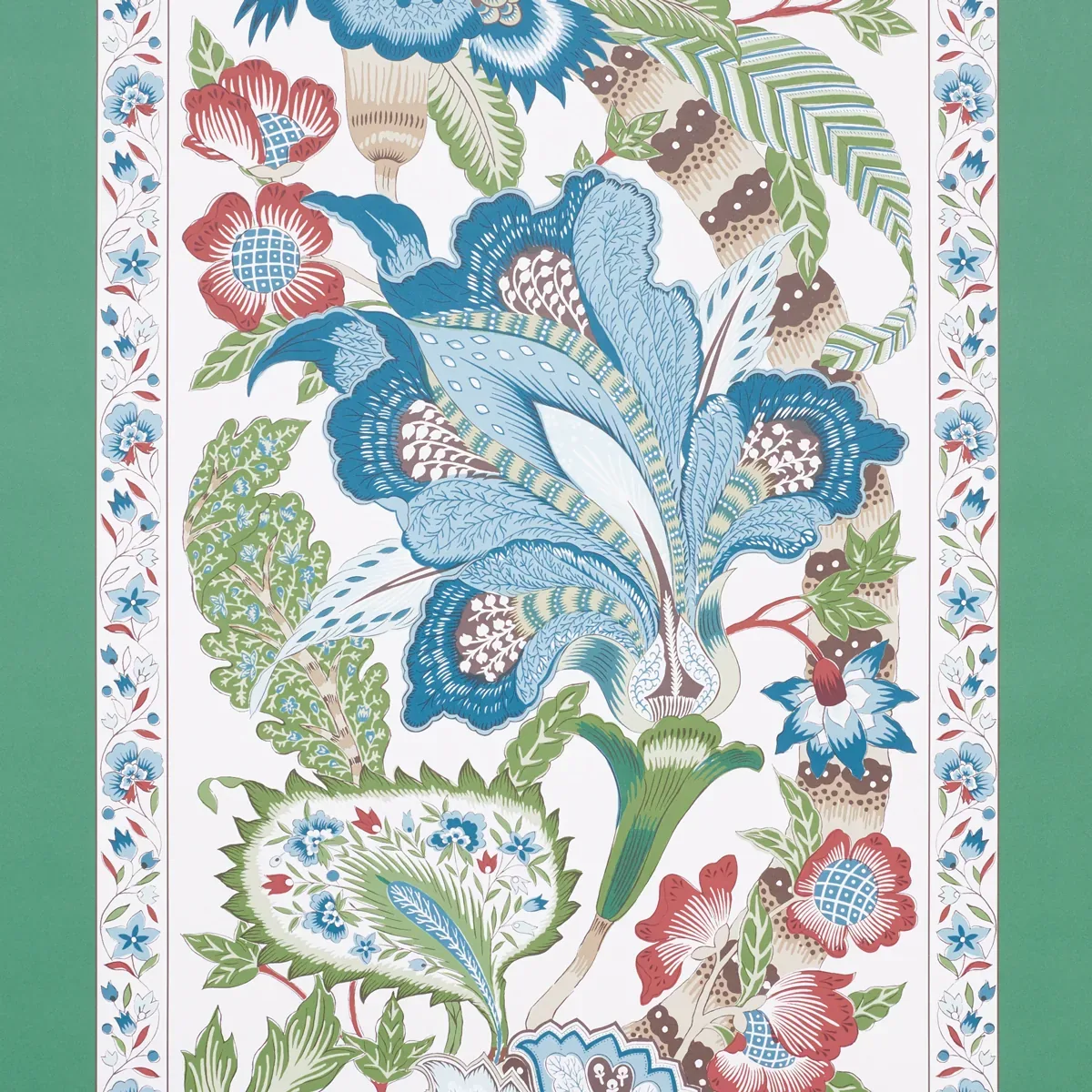 ANJOU STRIPE EMERALD Schumacher Wallpaper wallpaper - SKU 5010170
