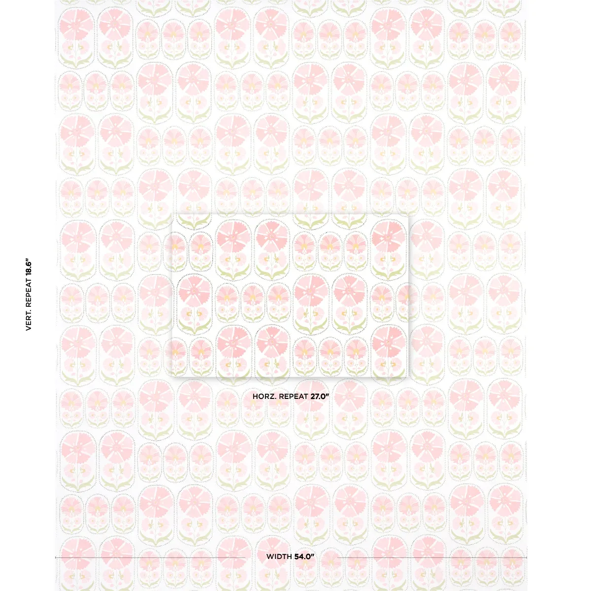 ANJUNA FLORAL BLUSH Schumacher Wallpaper wallpaper - SKU 5014112