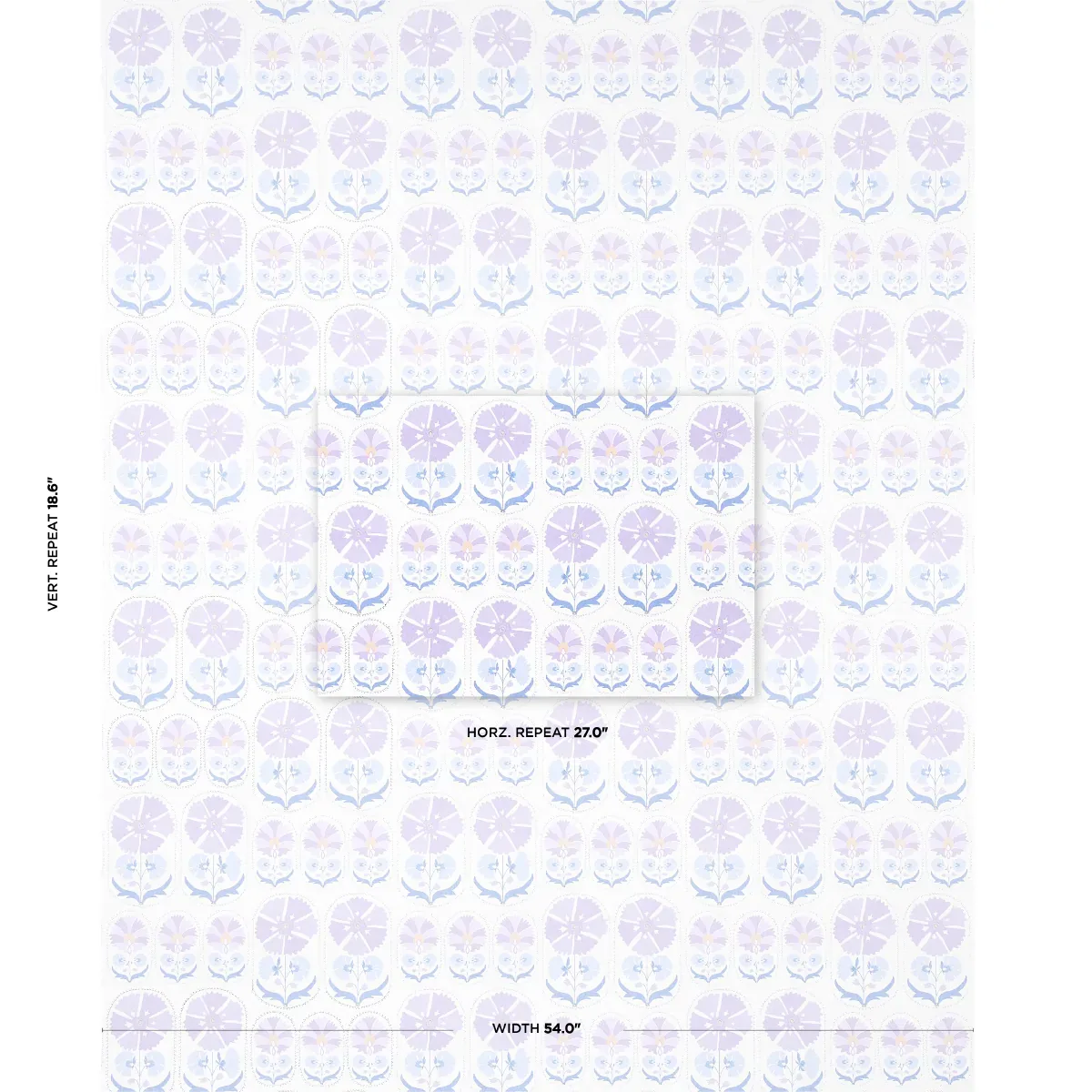 ANJUNA FLORAL LILAC Schumacher Wallpaper wallpaper - SKU 5014111
