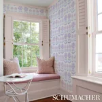 ANJUNA FLORAL LILAC Schumacher Wallpaper wallpaper - SKU 5014111