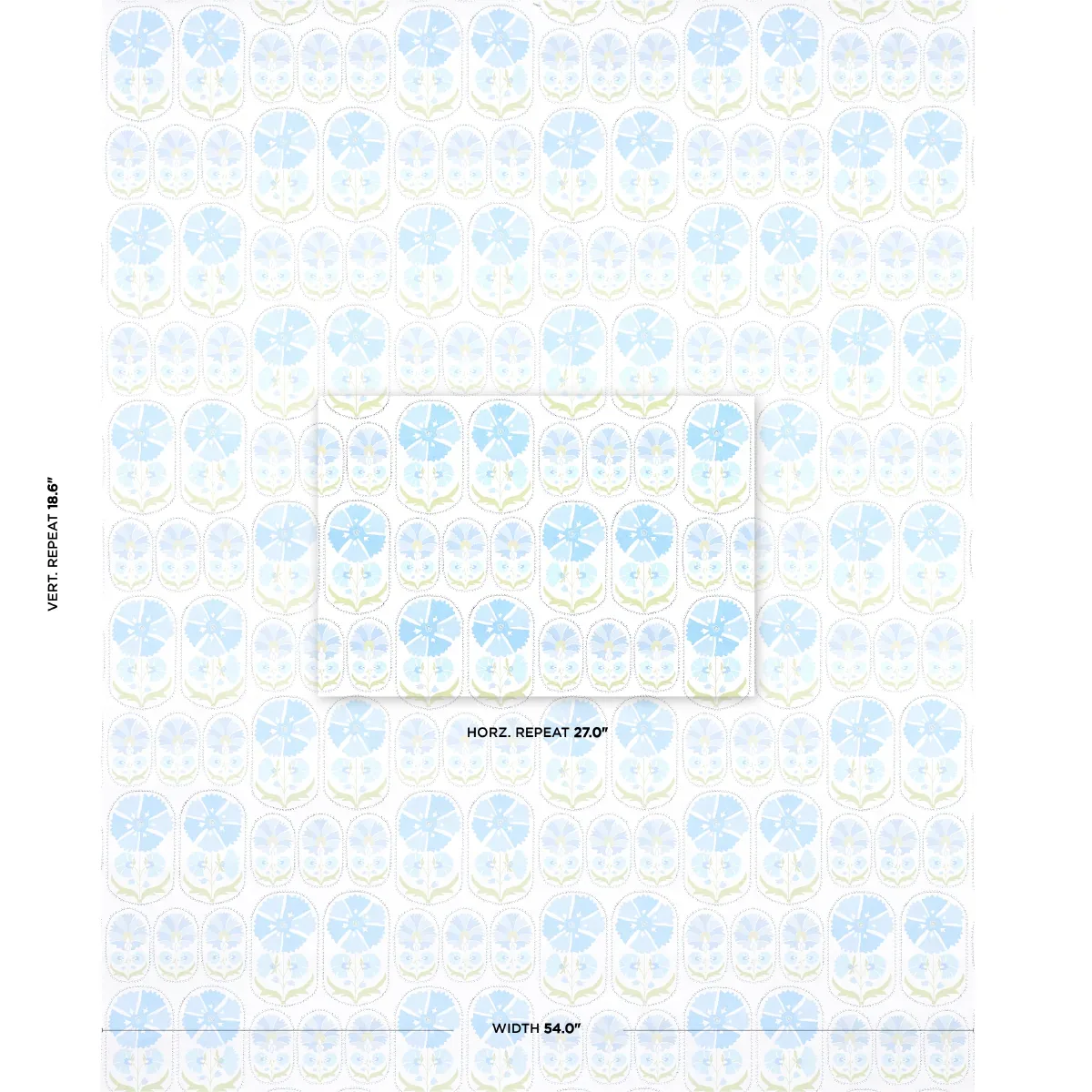 ANJUNA FLORAL SKY Schumacher Wallpaper wallpaper - SKU 5014110