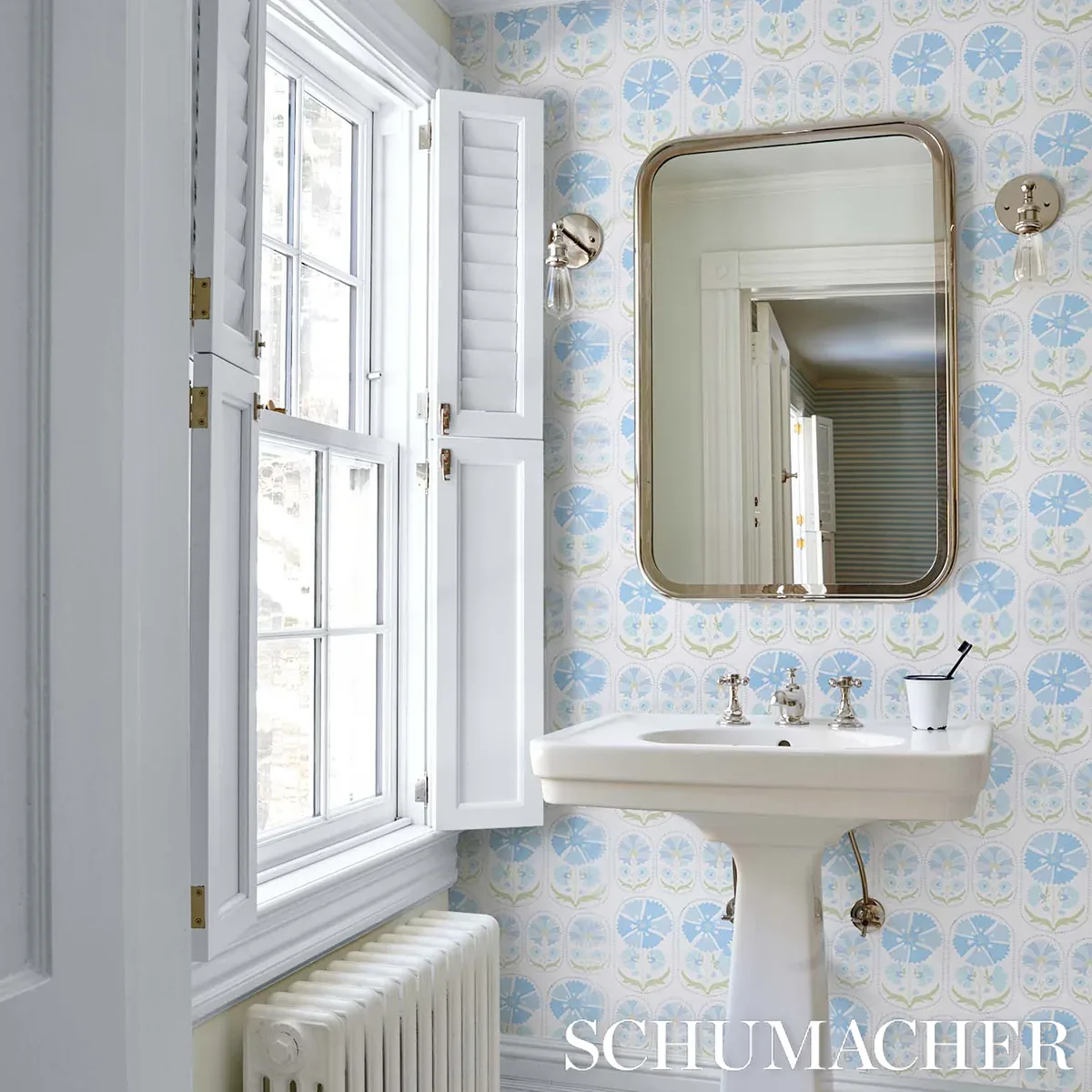 ANJUNA FLORAL SKY Schumacher Wallpaper wallpaper - SKU 5014110