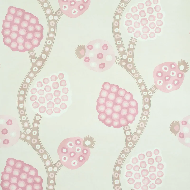 ANNABEL WARP PRINT ROSE Schumacher Wallpaper wallpaper - SKU 5011770