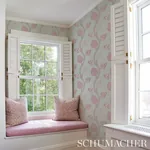 ANNABEL WARP PRINT - ROSE Schumacher Wallpaper | Wallpaper T ANNABEL WARP PRINT ROSE Schumacher Wallpaper wallpaper - SKU 5011770