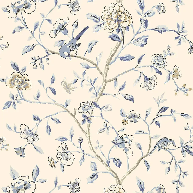 ANNABELLE VINE PORCELAIN Schumacher Wallpaper wallpaper - SKU 5004401
