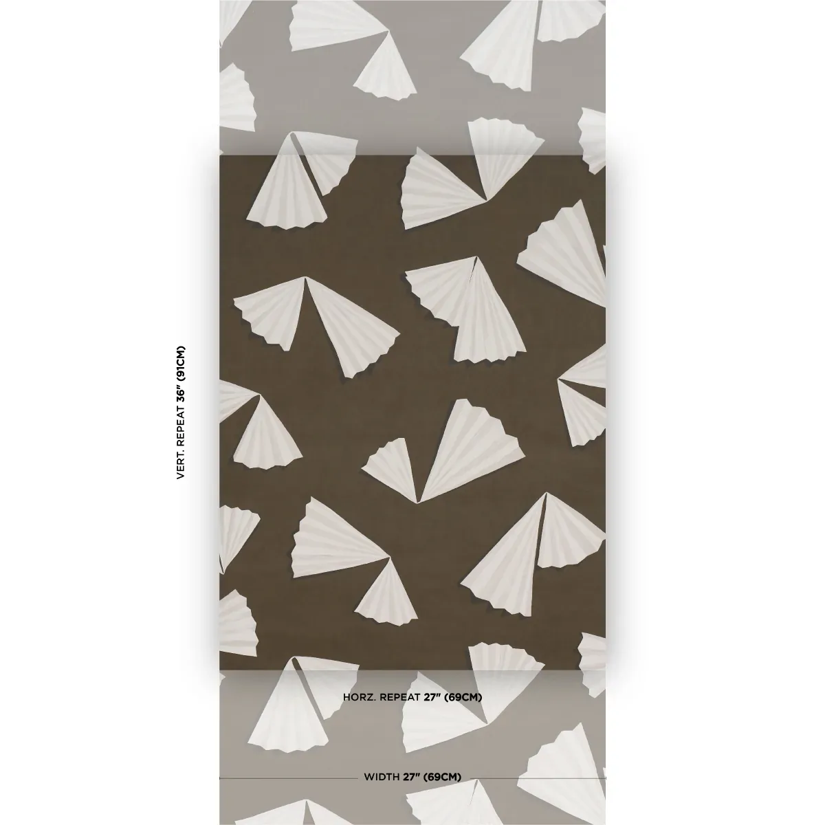 ANTOINETTE ESPRESSO Schumacher Wallpaper wallpaper - SKU 5017350