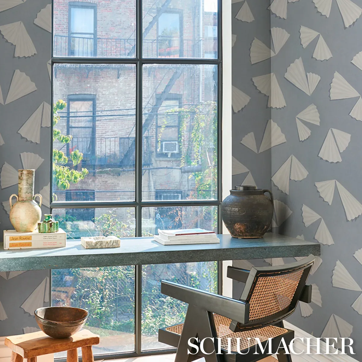 ANTOINETTE MIST Schumacher Wallpaper wallpaper - SKU 5017351