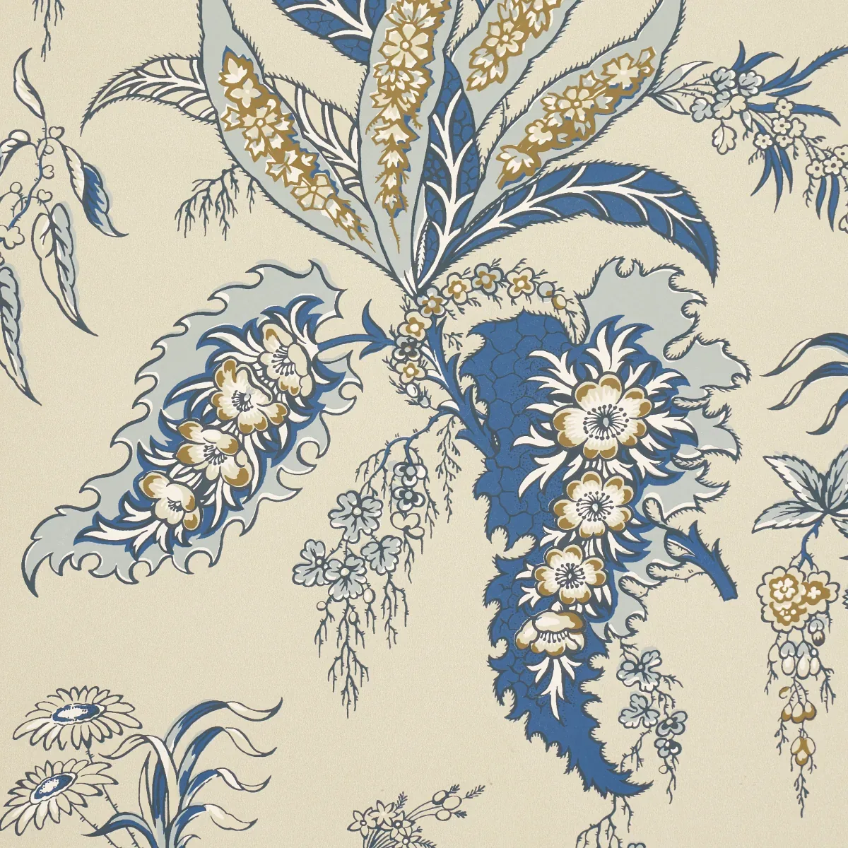APOLLINE BOTANICAL - CIEL & MARINE Schumacher Wallpaper | Wa APOLLINE BOTANICAL CIEL & MARINE Schumacher Wallpaper wallpaper - SKU 5015501