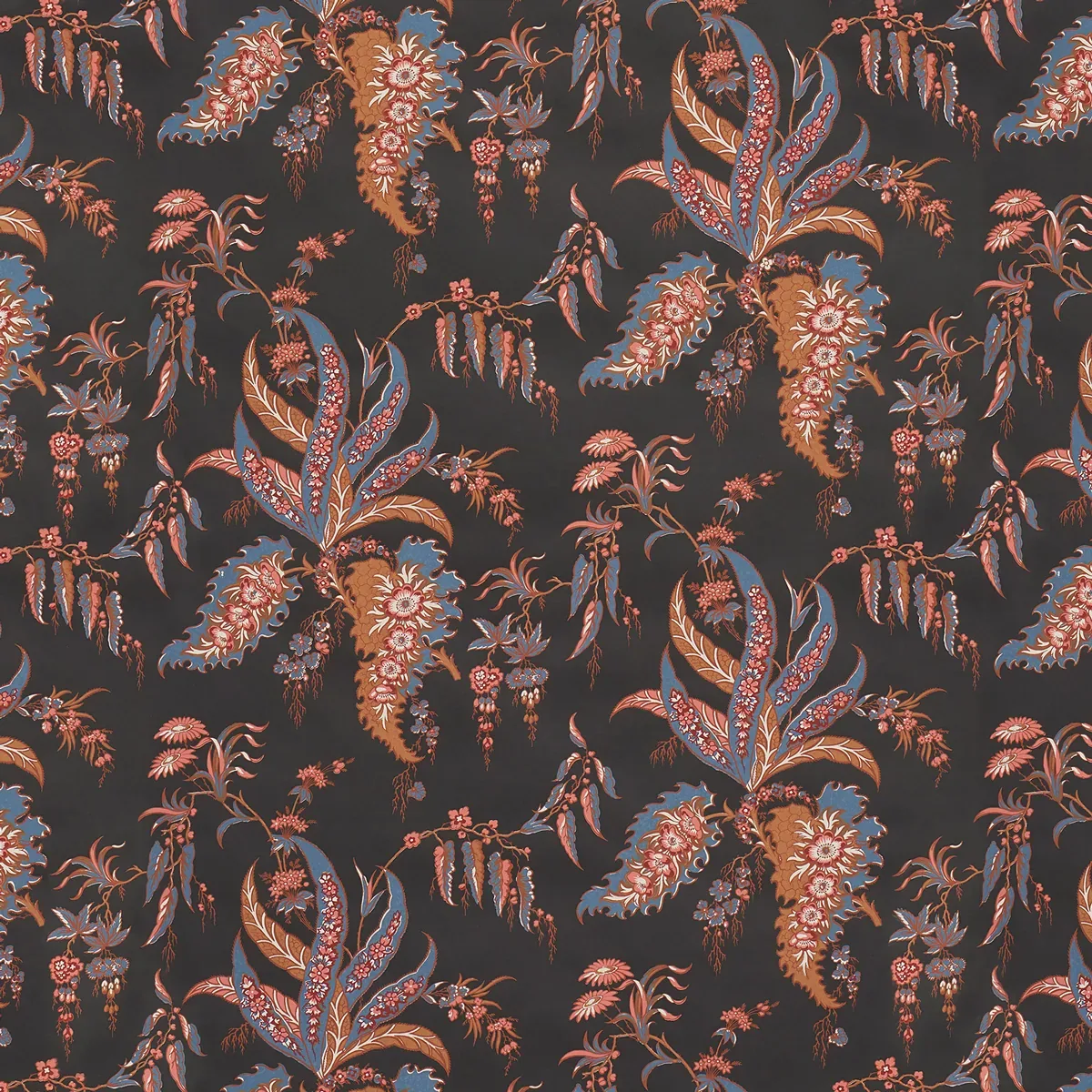APOLLINE BOTANICAL ROUGE & NOIR Schumacher Wallpaper wallpaper - SKU 5015502