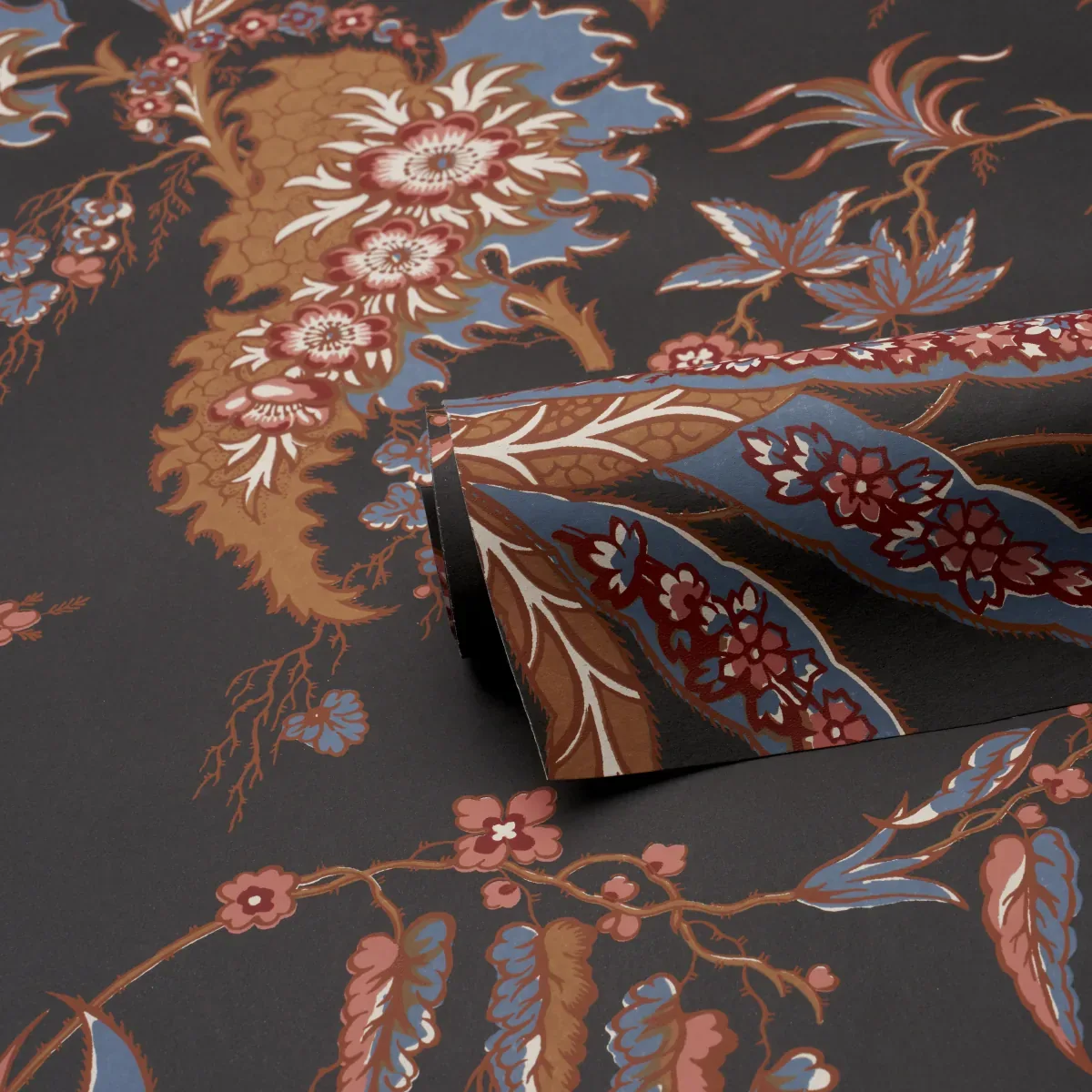 APOLLINE BOTANICAL ROUGE & NOIR Schumacher Wallpaper wallpaper - SKU 5015502