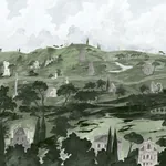 APPIAN WAY 4 PANEL SET - FOG Schumacher Wallpaper | Wallpape APPIAN WAY 4 PANEL SET FOG Schumacher Wallpaper wallpaper - SKU 5016041