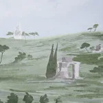 APPIAN WAY 4 PANEL SET - FOG Schumacher Wallpaper | Wallpape APPIAN WAY 4 PANEL SET FOG Schumacher Wallpaper wallpaper - SKU 5016041