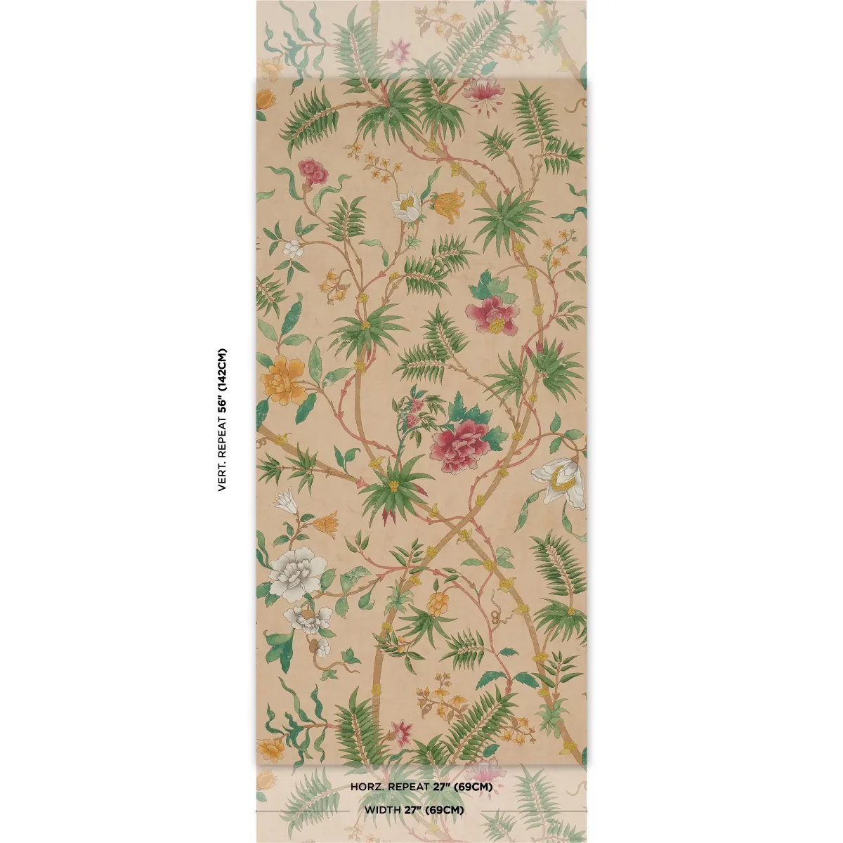 ARASI BOTANICAL CORAL Schumacher Wallpaper wallpaper - SKU 5017170