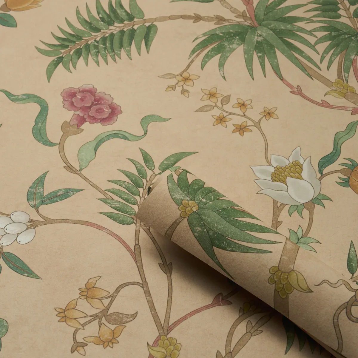 ARASI BOTANICAL - CORAL Schumacher Wallpaper | Wallpaper Twi ARASI BOTANICAL CORAL Schumacher Wallpaper wallpaper - SKU 5017170