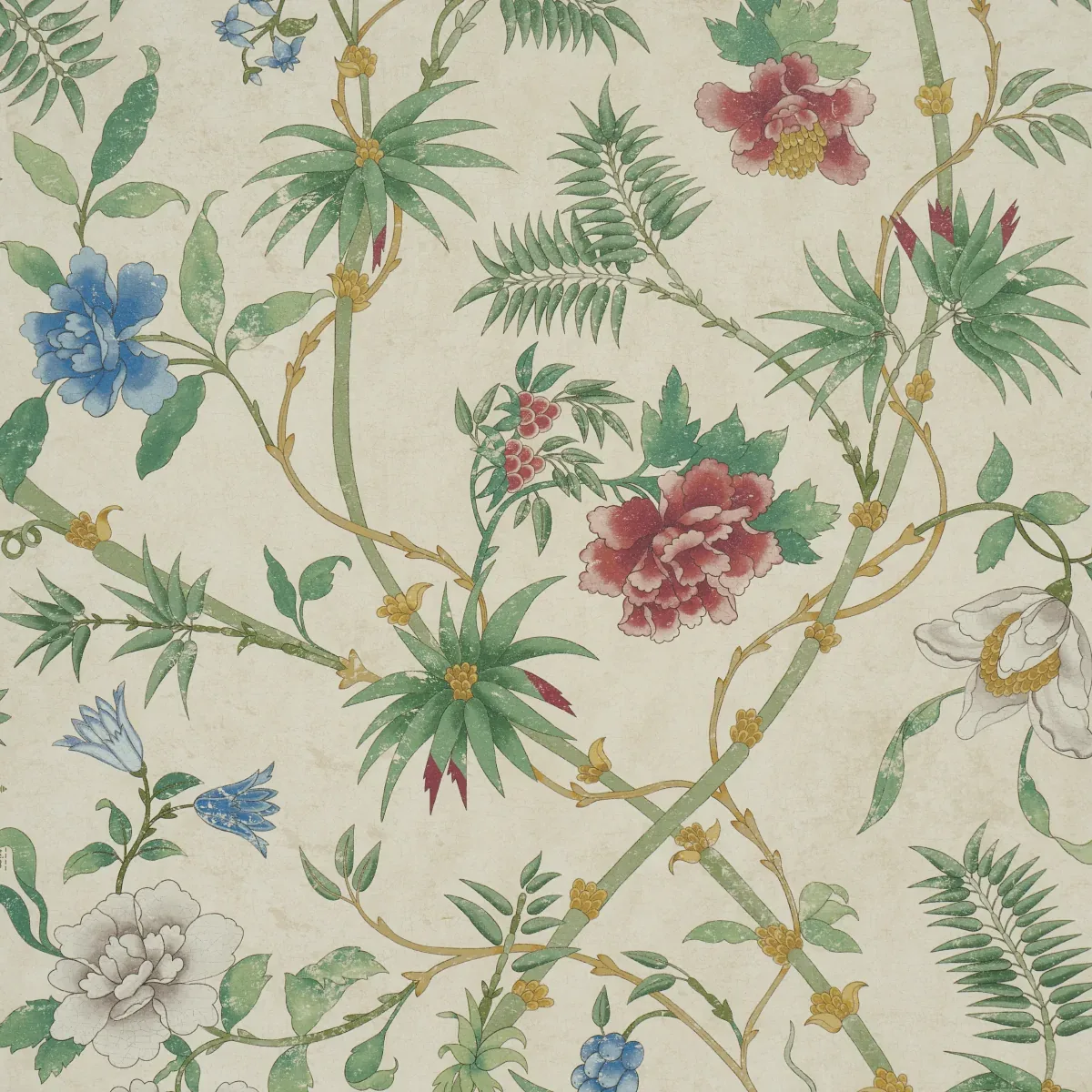 ARASI BOTANICAL PARCHMENT Schumacher Wallpaper wallpaper - SKU 5017171