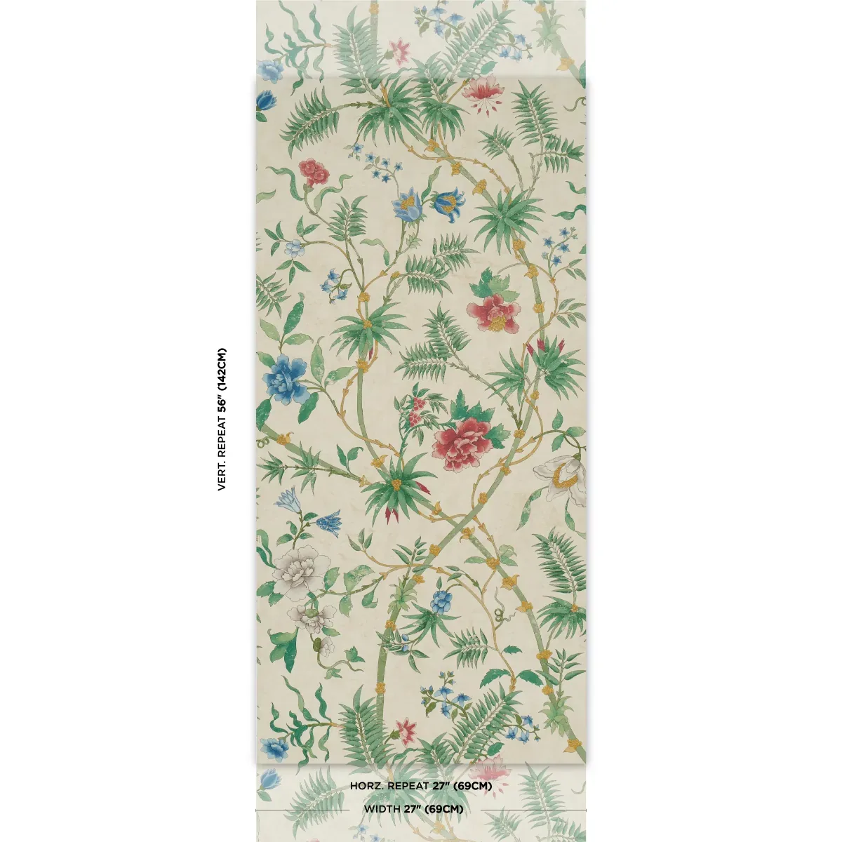 ARASI BOTANICAL PARCHMENT Schumacher Wallpaper wallpaper - SKU 5017171