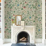 ARASI BOTANICAL PARCHMENT Schumacher Wallpaper wallpaper - SKU 5017171
