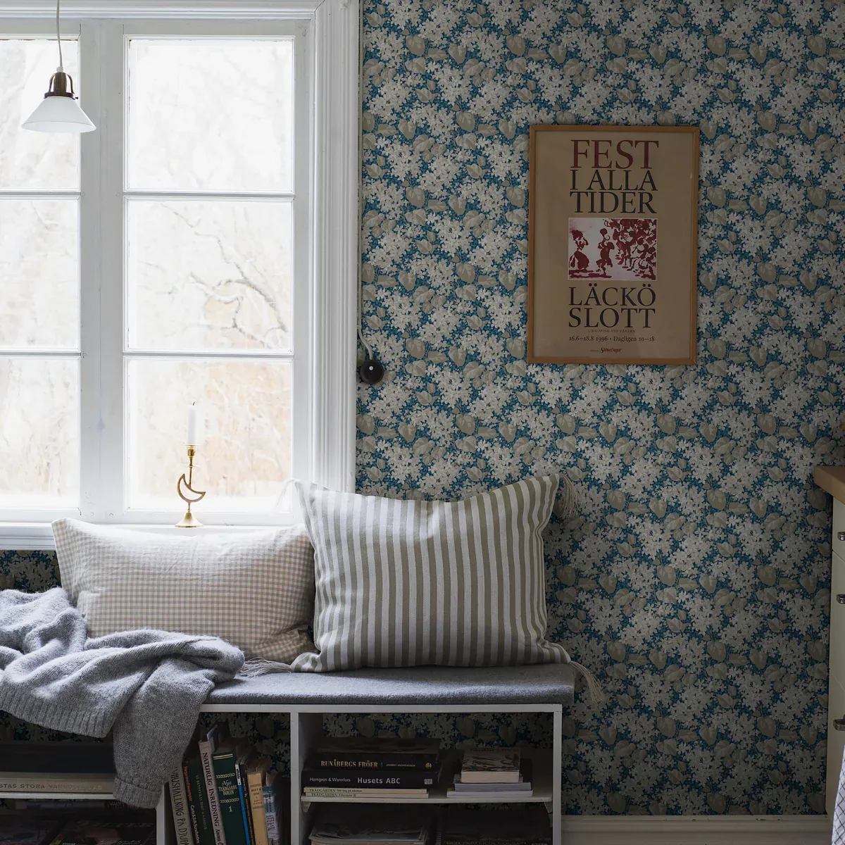 ARATORP BLUE Schumacher Wallpaper wallpaper - SKU 4162