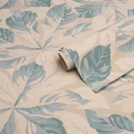 ARBOREAL HANDPRINT - BLUE Schumacher Wallpaper | Wallpaper T ARBOREAL HANDPRINT BLUE Schumacher Wallpaper wallpaper - SKU 5016981