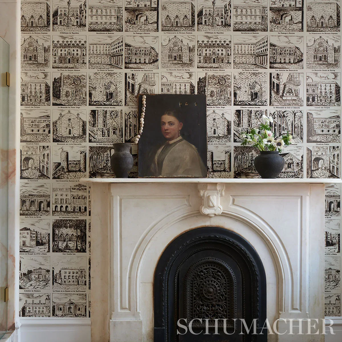 ARCHITECTURRA - NEWSPRINT Schumacher Wallpaper | Wallpaper T ARCHITECTURRA NEWSPRINT Schumacher Wallpaper wallpaper - SKU 5014270