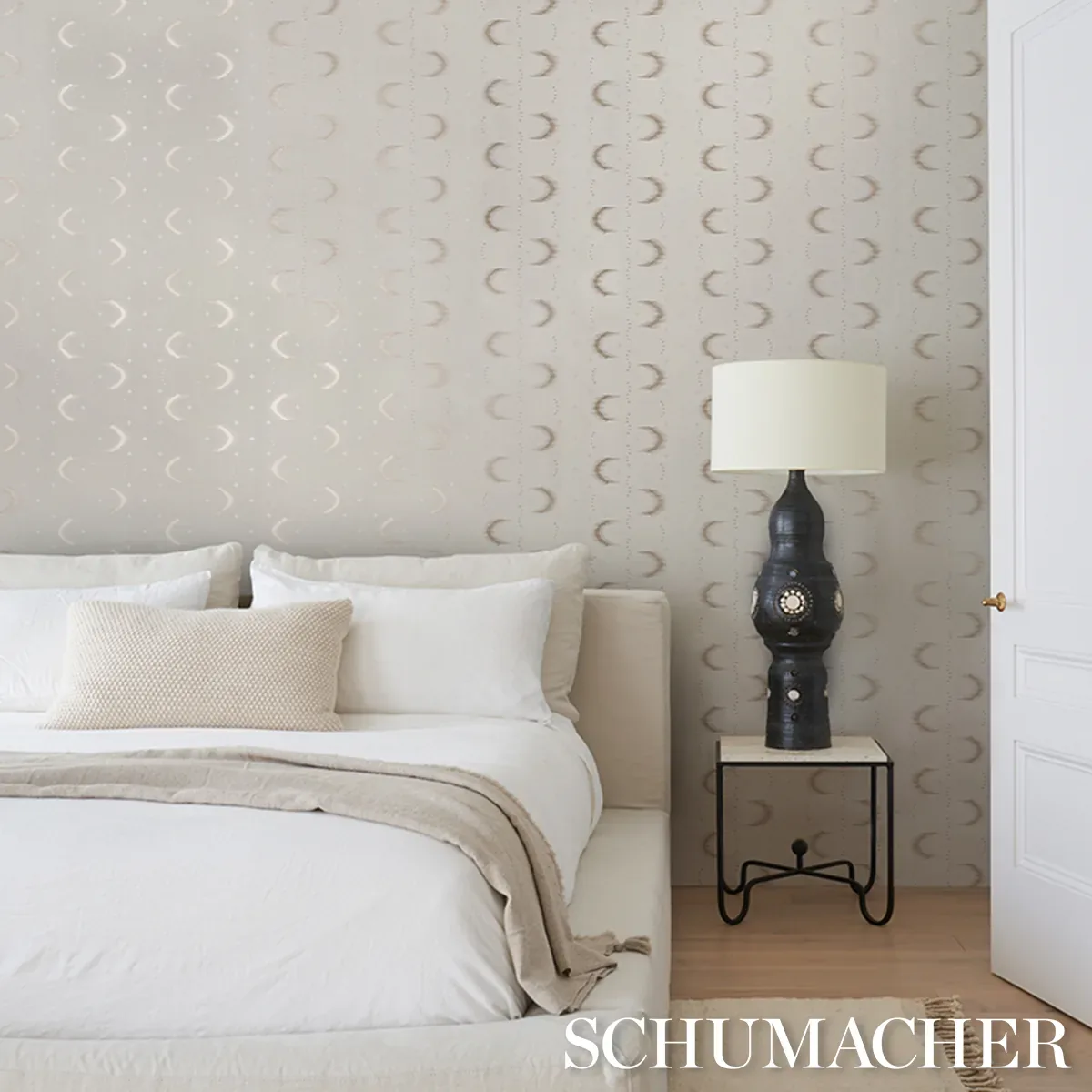 Schumacher ARISTELLE - WARM SILVER Wallpaper | Buy Online Schumacher ARISTELLE wallpaper, color WARM SILVER, SKU 5016470