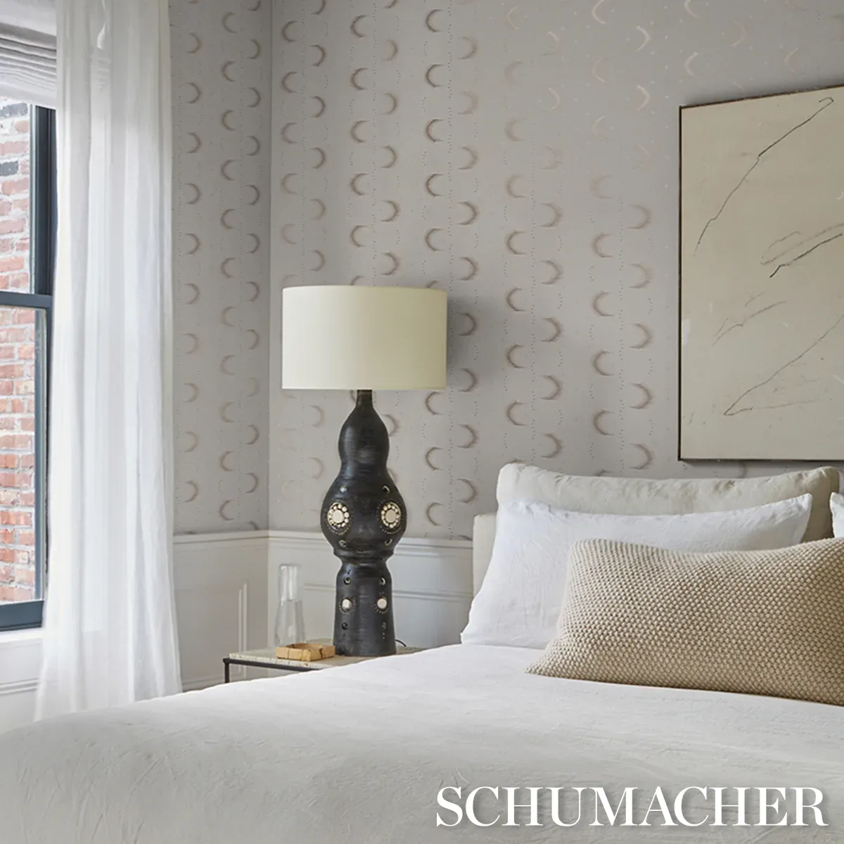 Schumacher ARISTELLE - WARM SILVER Wallpaper | Buy Online Schumacher ARISTELLE wallpaper, color WARM SILVER, SKU 5016470