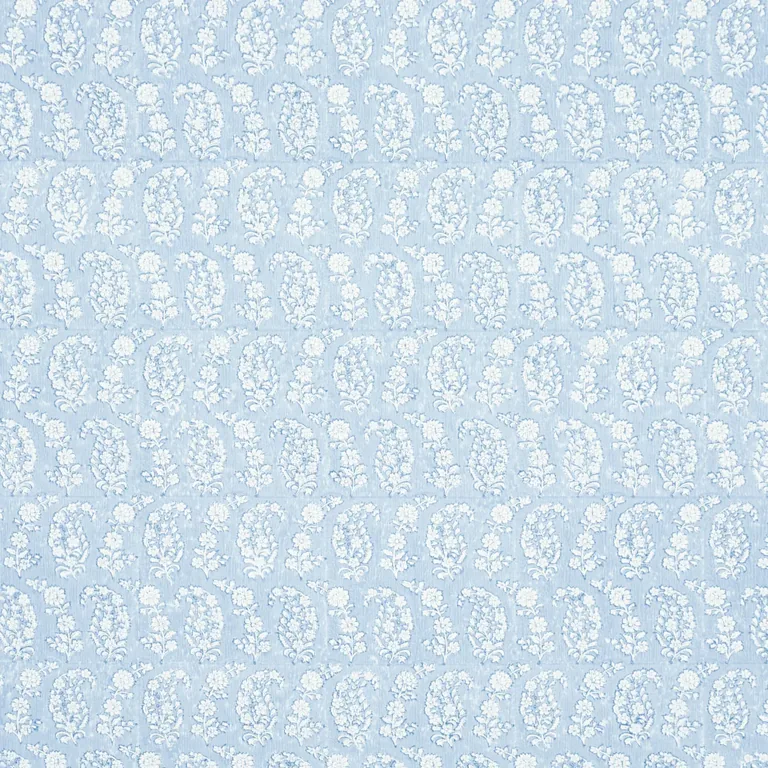 Schumacher ARITA BLOCK PRINT wallpaper, color CORNFLOWER, SKU 5015240