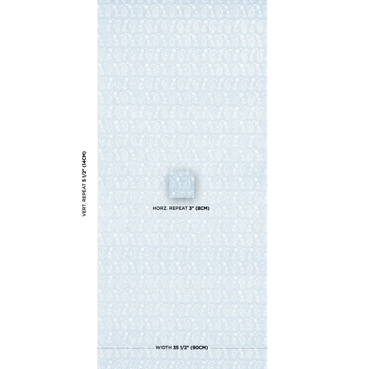 ARITA BLOCK PRINT - CORNFLOWER Schumacher Wallpaper | Wallpa ARITA BLOCK PRINT CORNFLOWER Schumacher Wallpaper wallpaper - SKU 5015240