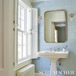 ARITA BLOCK PRINT - CORNFLOWER Schumacher Wallpaper | Wallpa ARITA BLOCK PRINT CORNFLOWER Schumacher Wallpaper wallpaper - SKU 5015240
