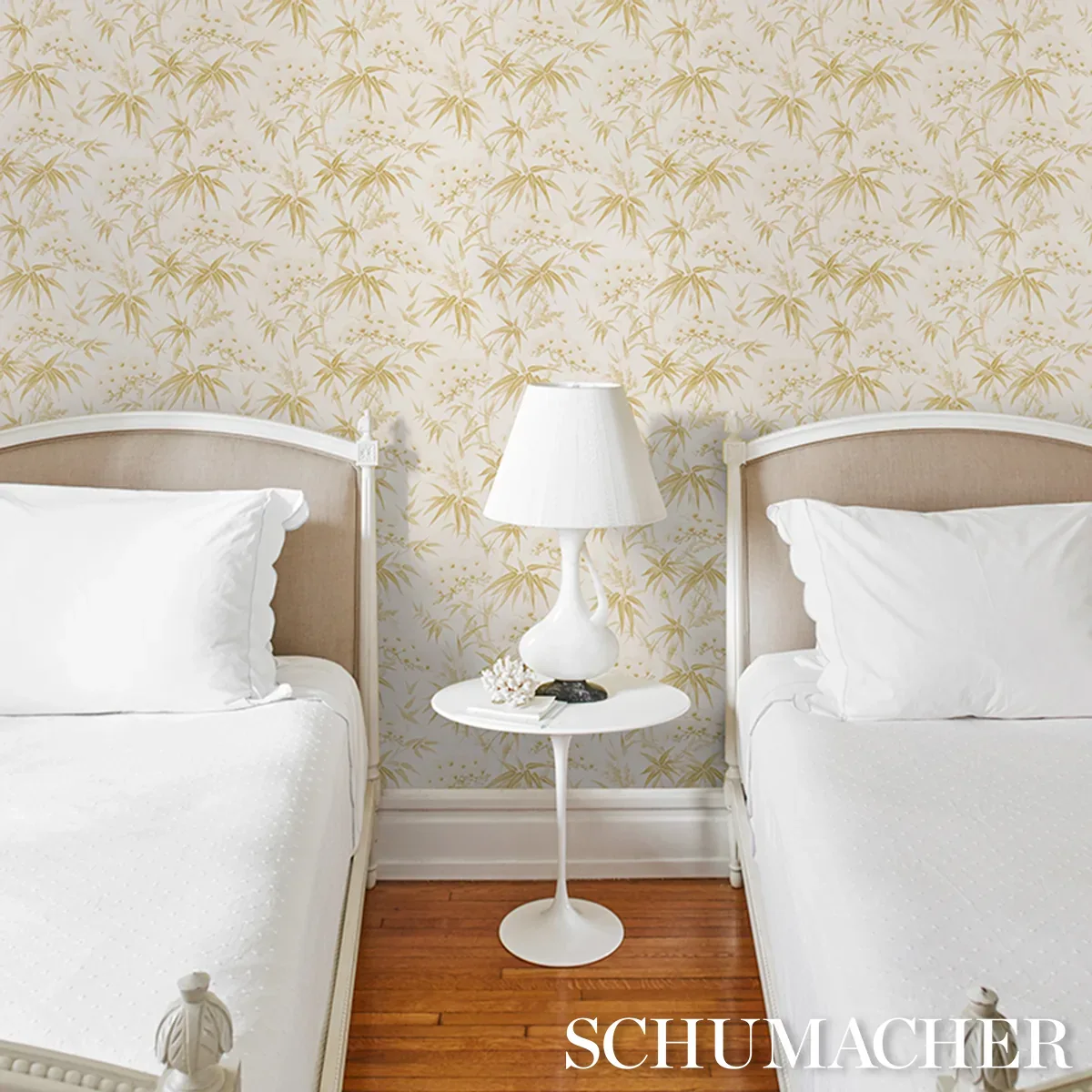 ARITA FLORAL - CITRON Schumacher Wallpaper | Wallpaper Twins ARITA FLORAL CITRON Schumacher Wallpaper wallpaper - SKU 5009143