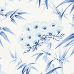 Schumacher ARITA FLORAL wallpaper, color PORCELAIN, SKU 5009140