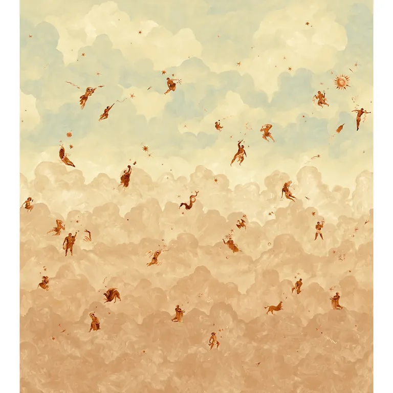 Schumacher ASCENDANCE 3 PANEL SET wallpaper, color DUSK, SKU 5016030